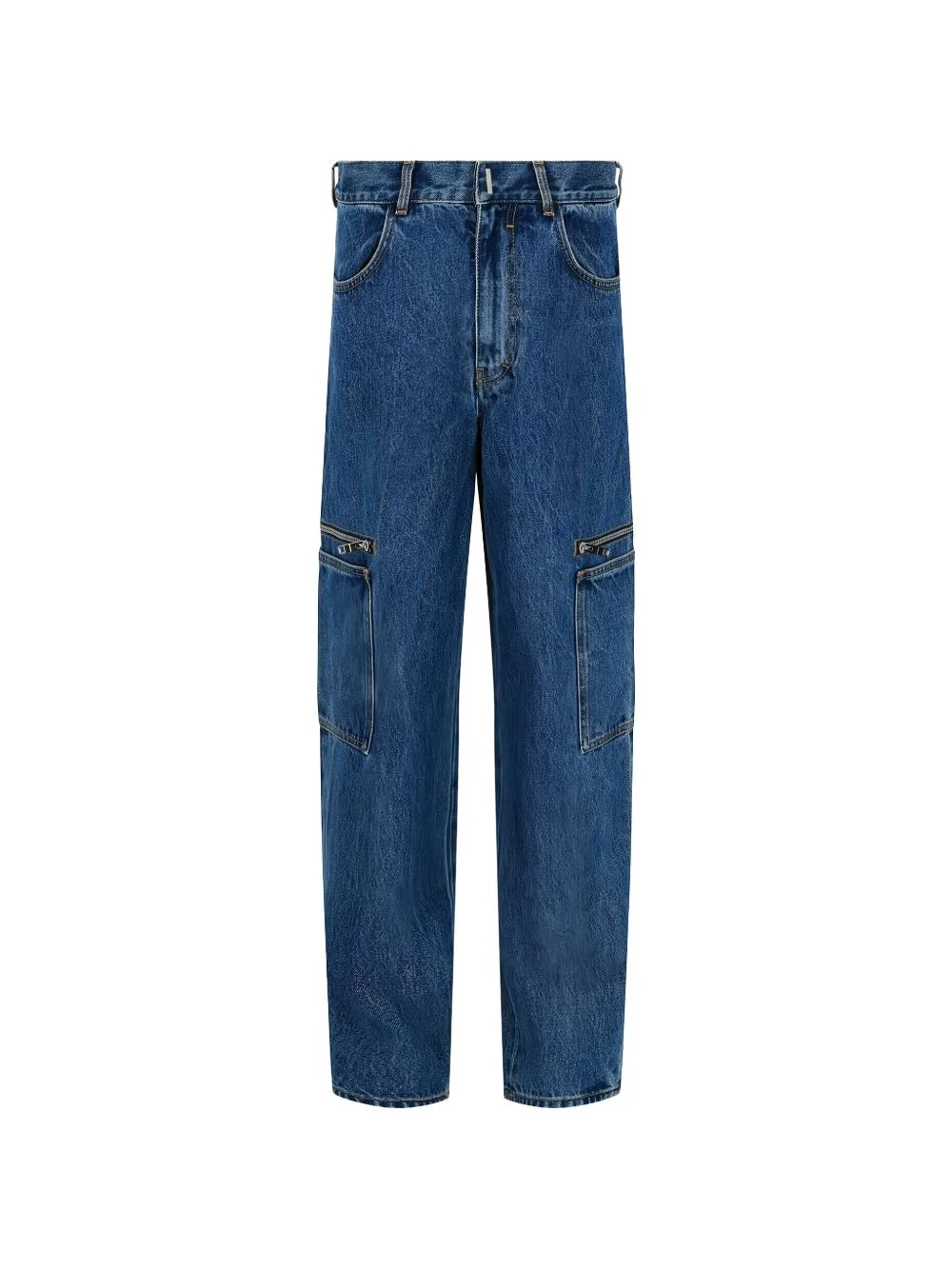 zip-detail cargo pants - 1
