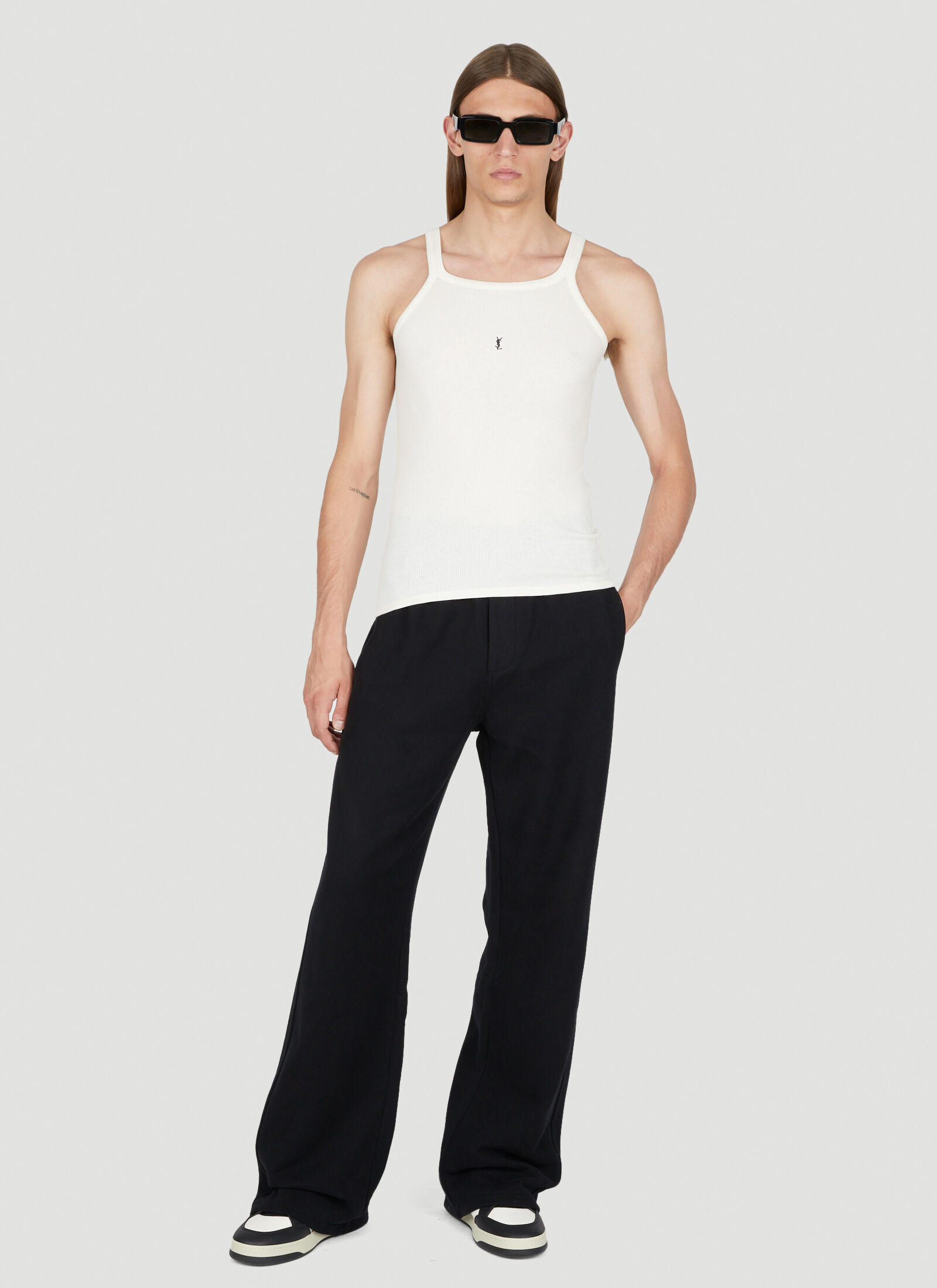 Logo Embroidery Rib Tank Top - 2