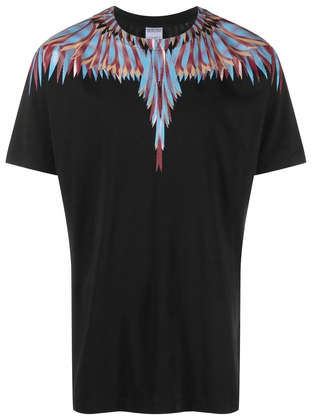 Wings-print crew neck T-shirt - 1