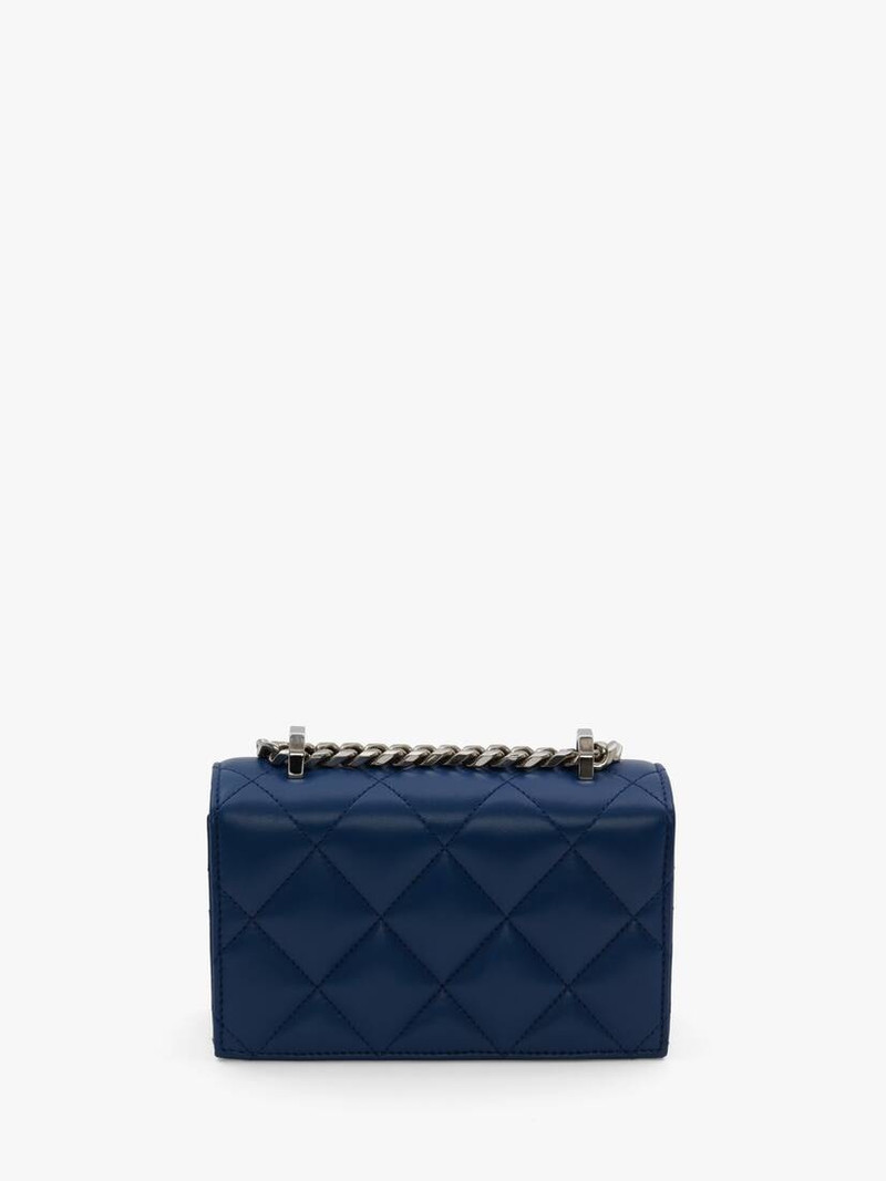 Mini Jewelled Satchel in Ink Blue 3