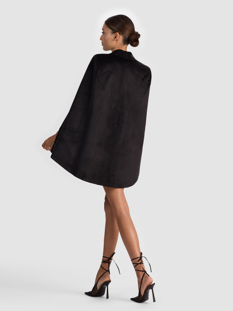 Alice + Olivia ESTHER VELVET CAPE BLAZER outlook