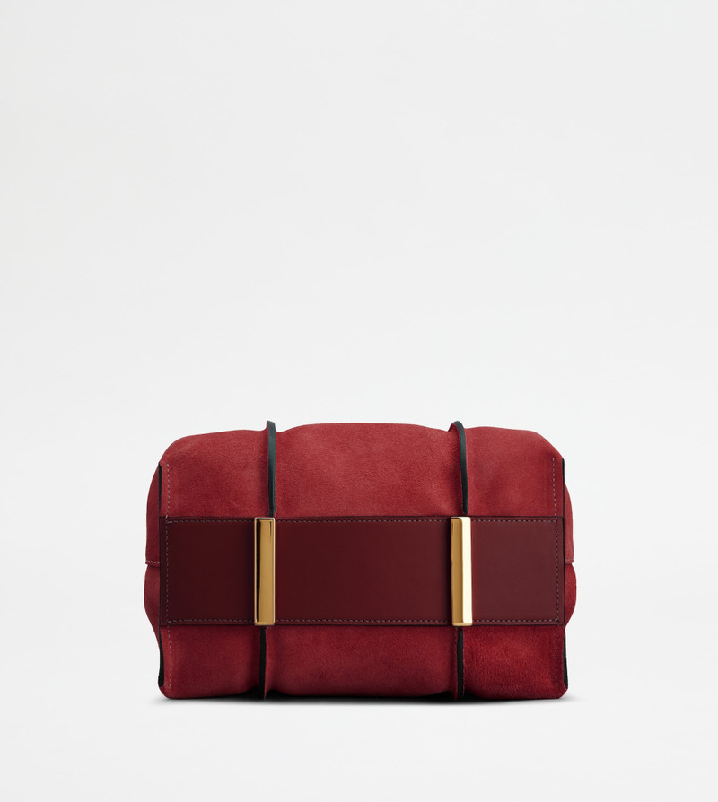 T TIMELESS SHOPPING BAG IN SUEDE MINI - RED 3