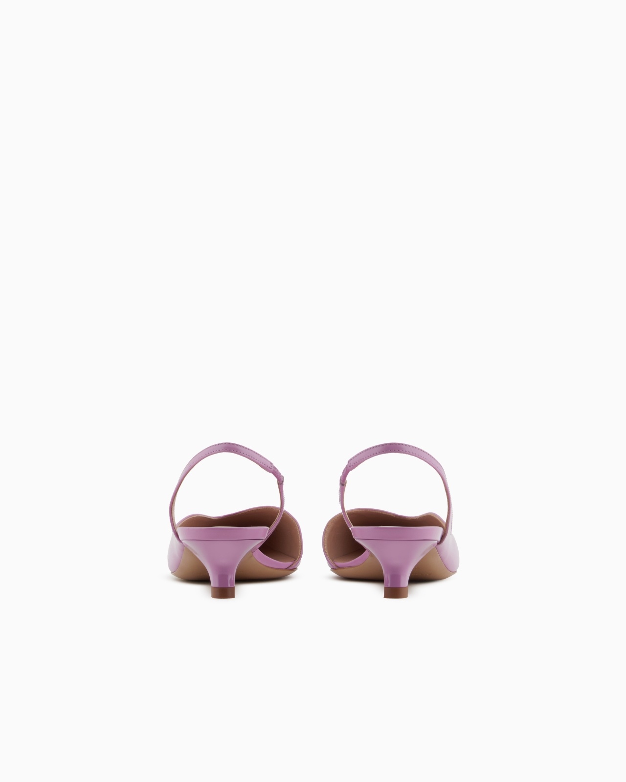 BRUSHED LEATHER SLINGBACK COURT SHOES - 4