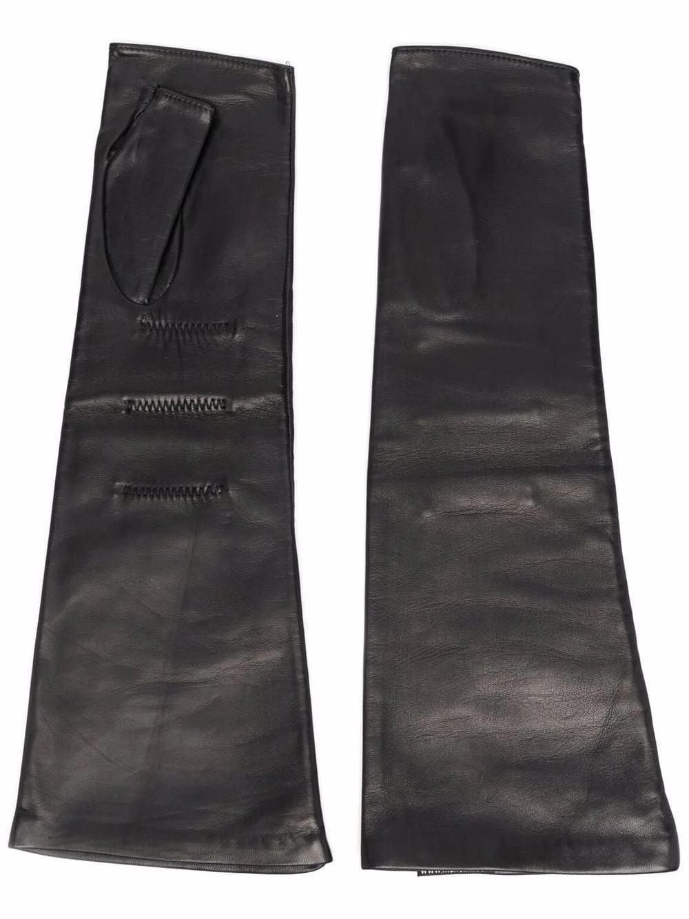 fingerless leather gloves - 1