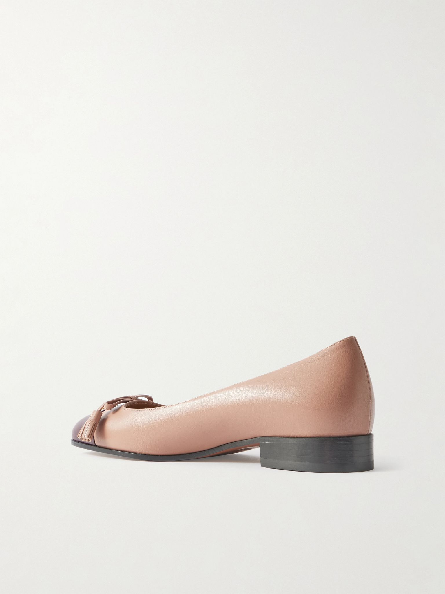 Ballerina two-tone leather flats Antique rose - 3