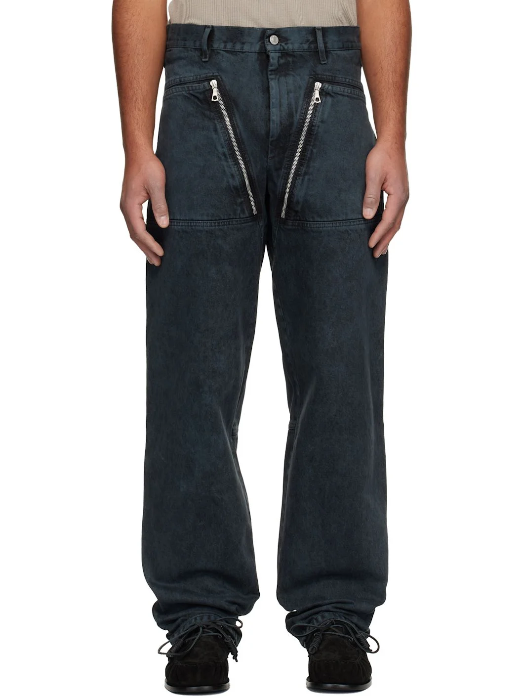 Navy Faded Jeans - 1