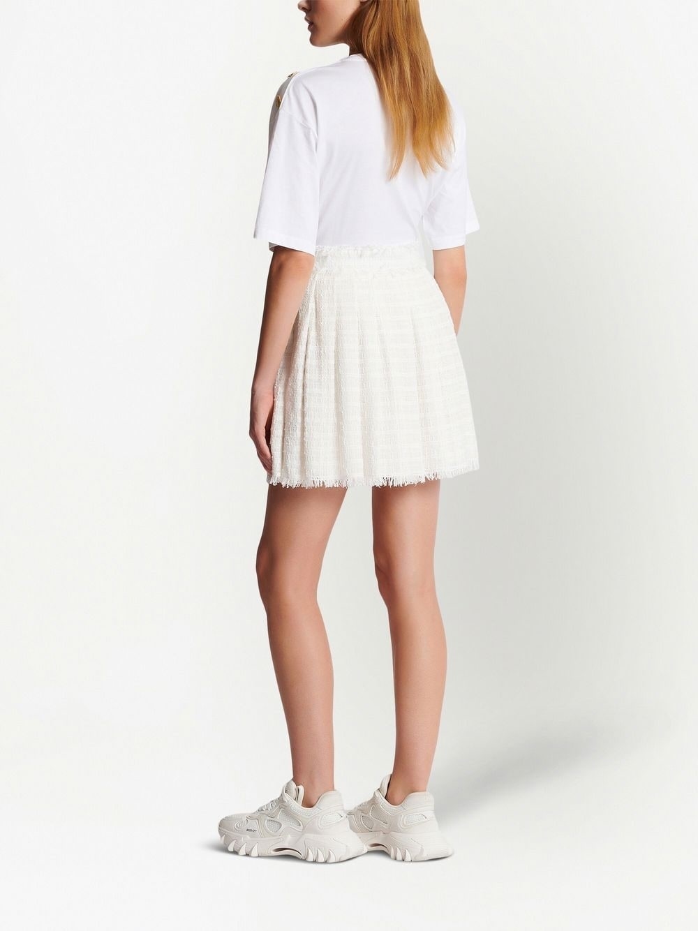 pleated tweed miniskirt - 3