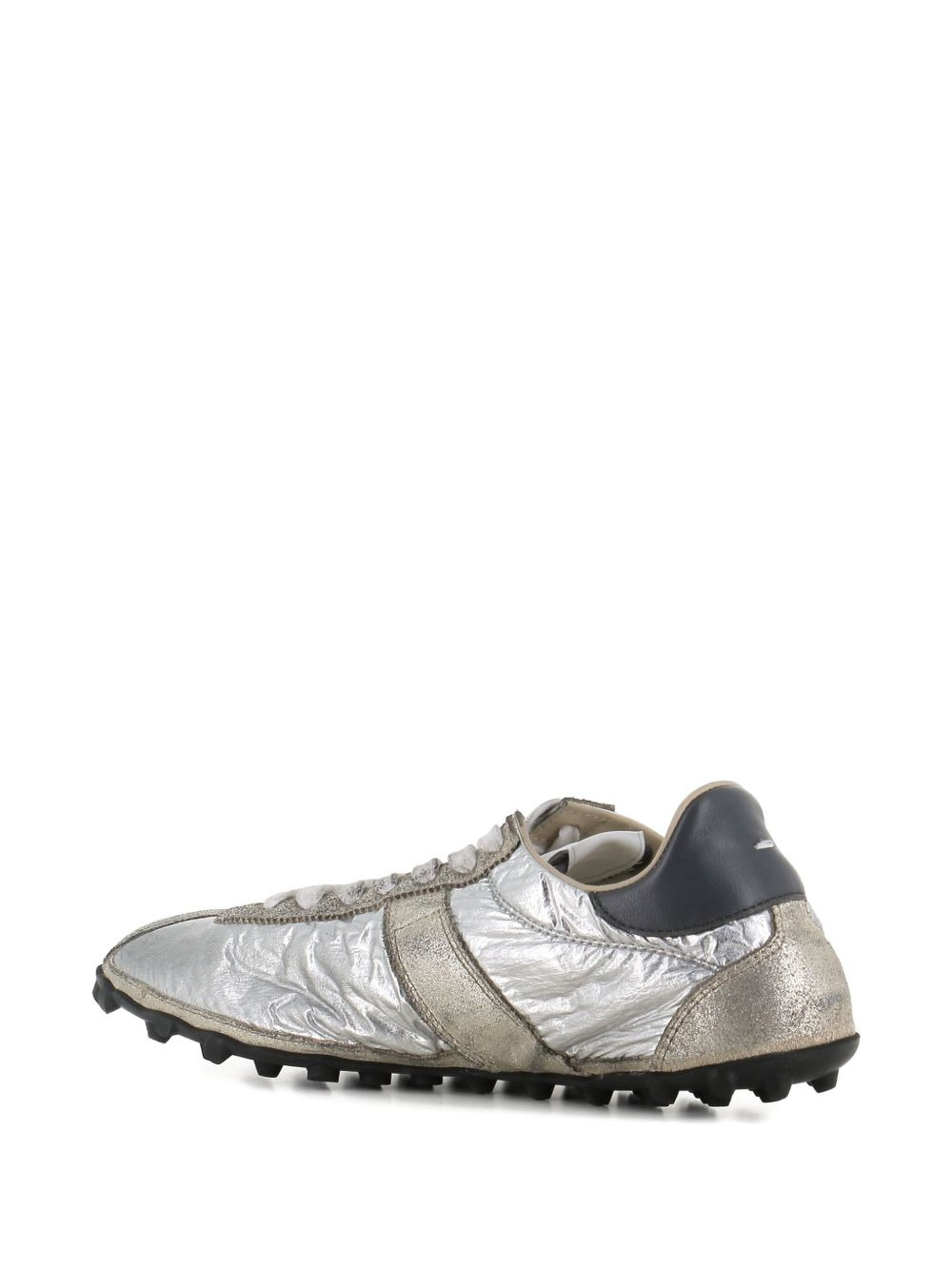 textured lace-up sneakers - 4