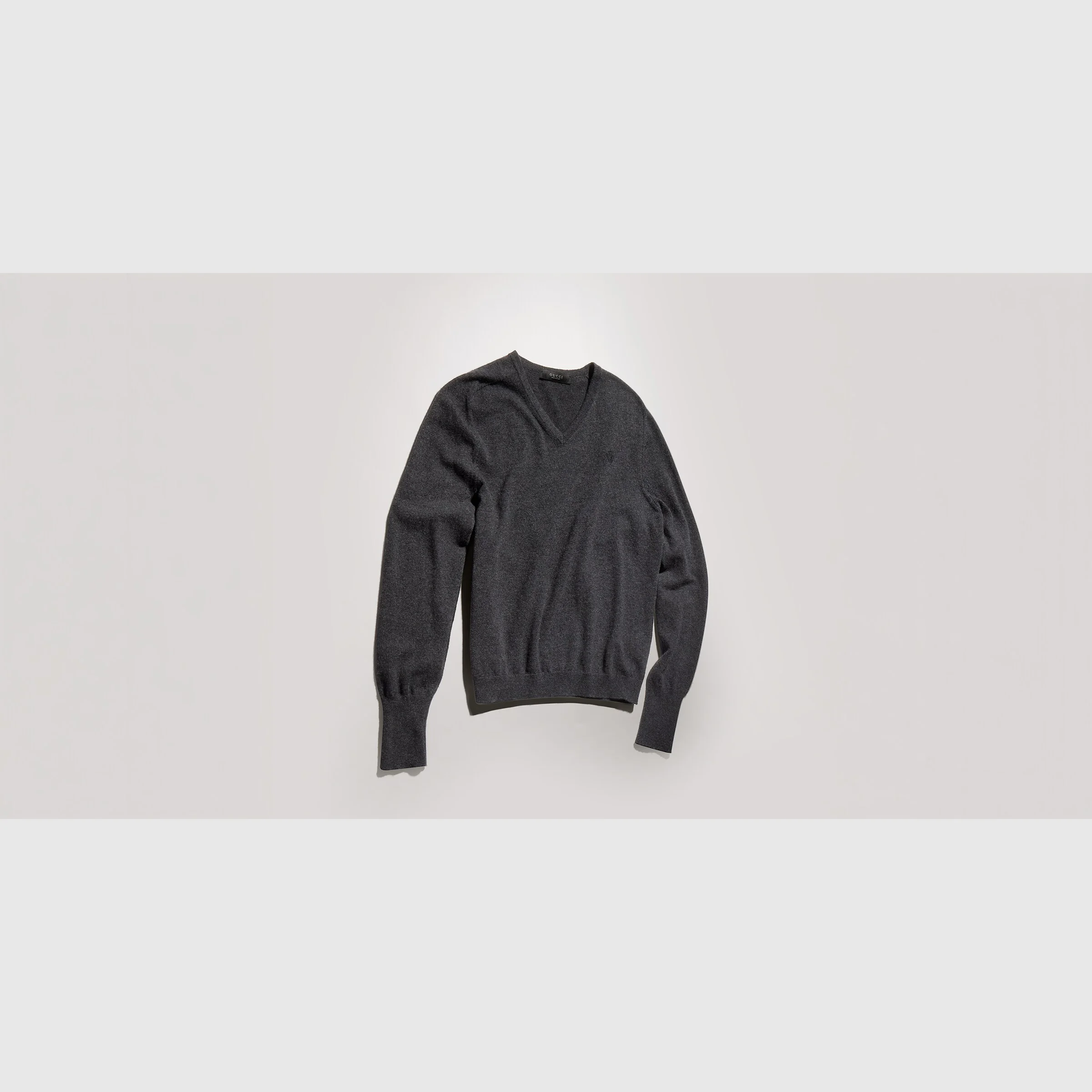 Knit cashmere sweater with embroidery - 1