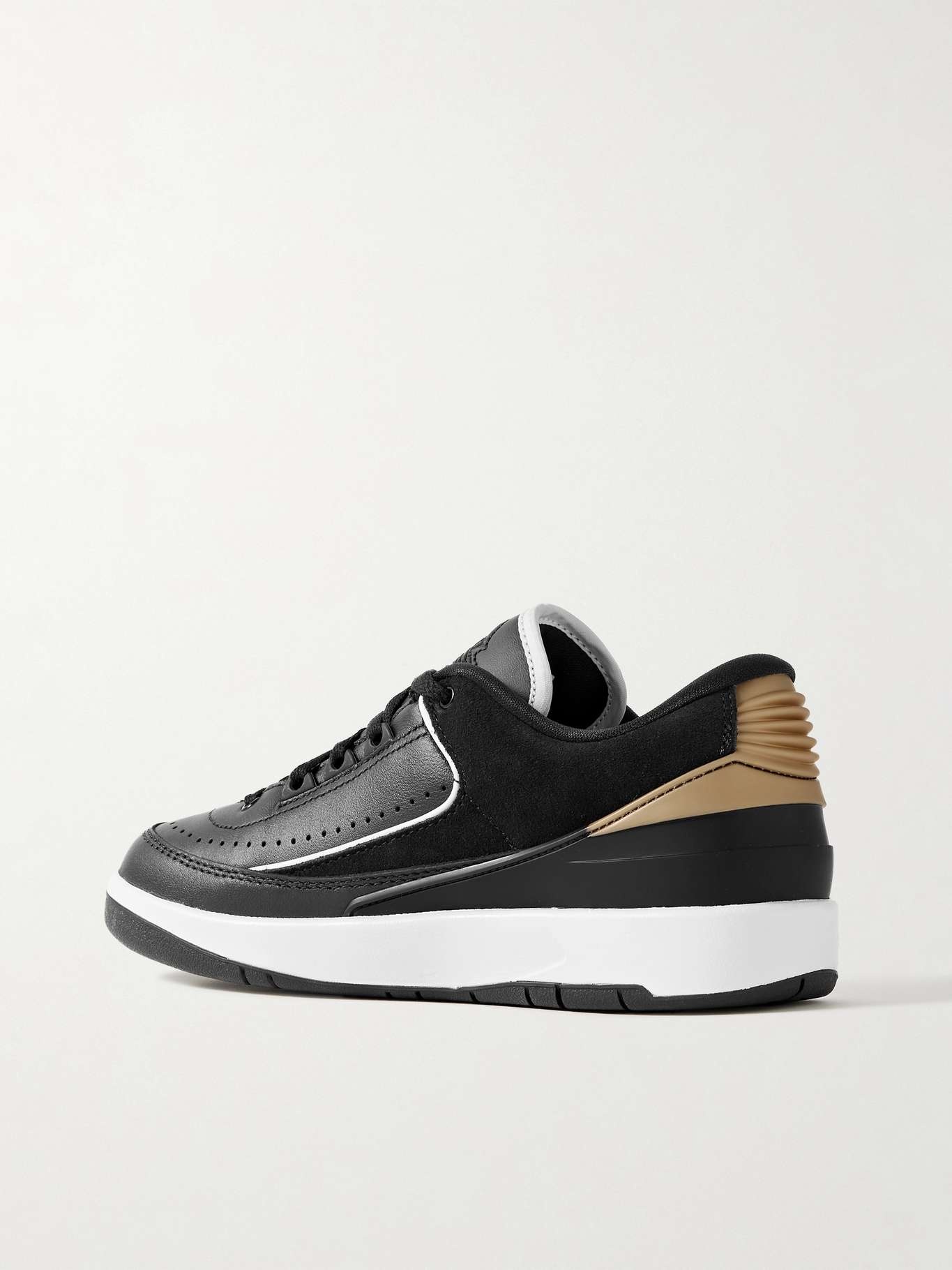 Air Jordan 2 Retro rubber and suede-trimmed leather sneakers - 3