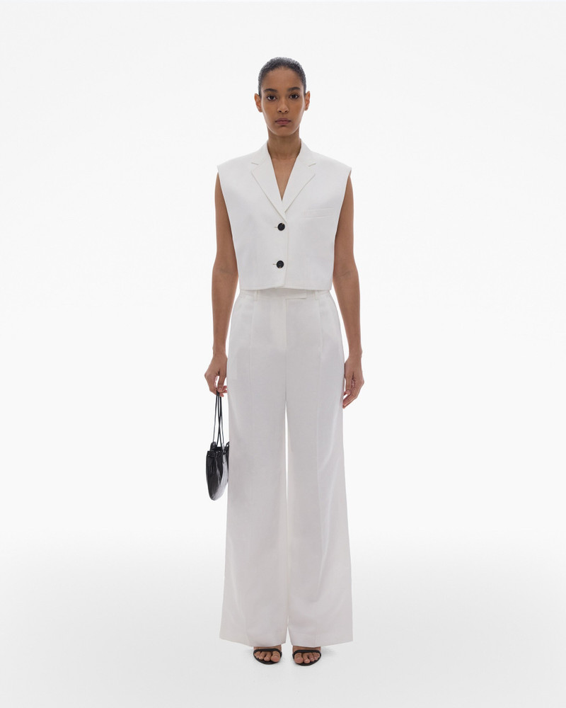 Helmut Lang CROPPED COTTON-LINEN VEST outlook