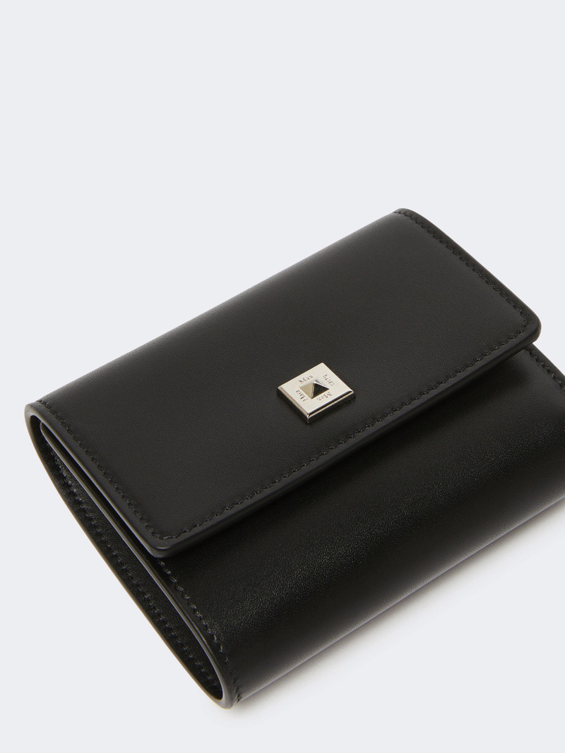 Max Mara COMPACTWALLET Leather purse - BLACK outlook