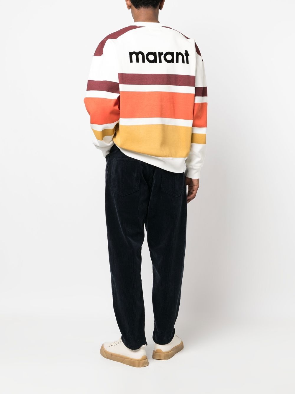 Meyoan logo-print striped sweatshirt - 2