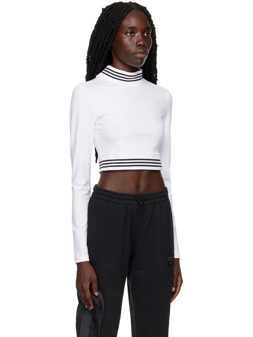 White Cropped Turtleneck - 2