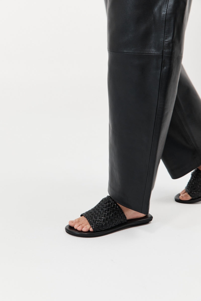 Woven Minimal Slide - Black - 6