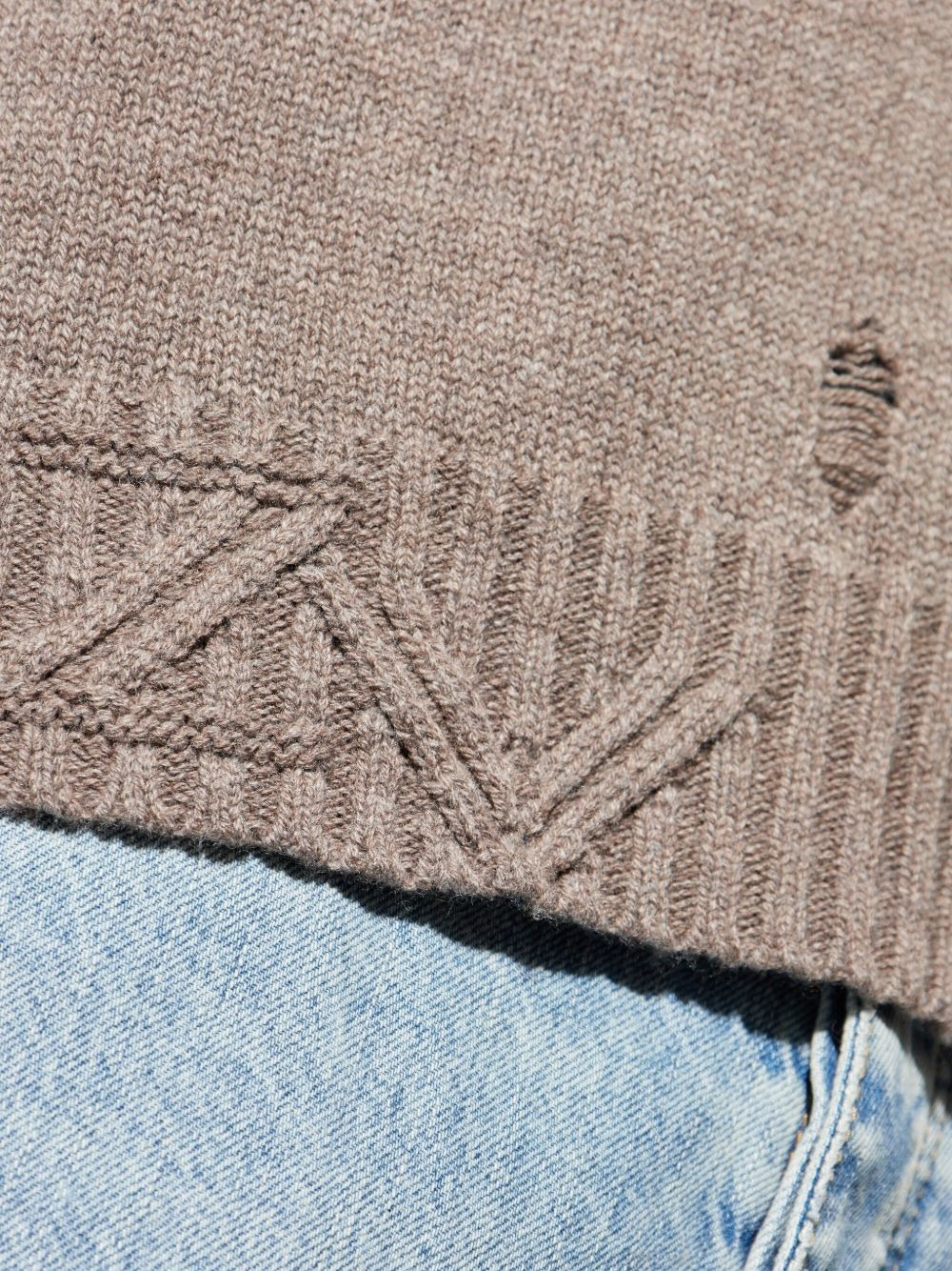 distressed-finish sweater - 5