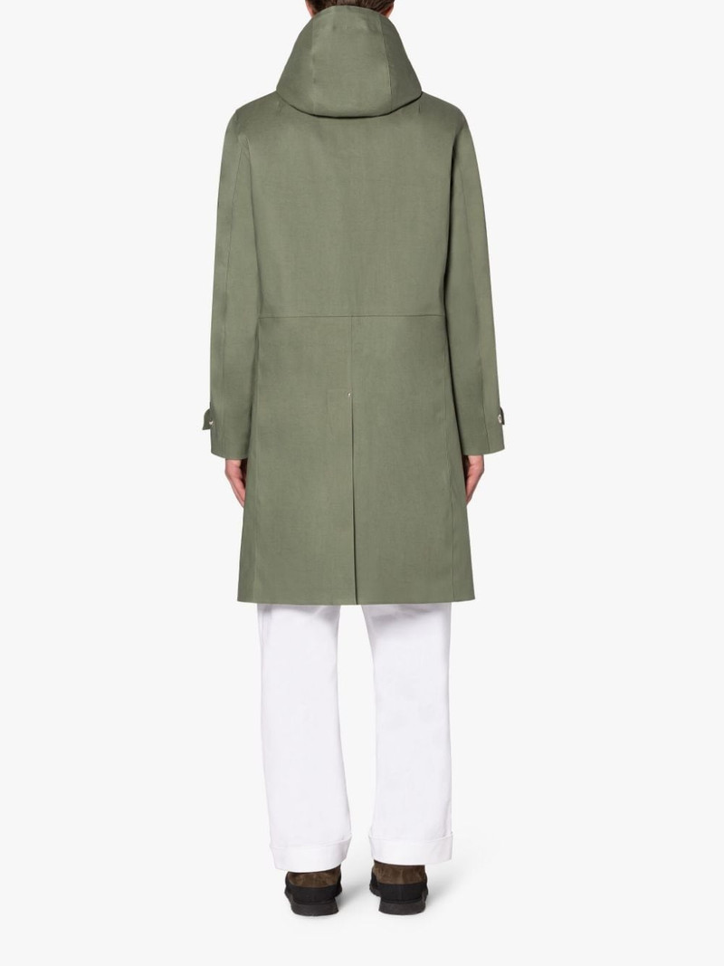 GRANISH GREEN BONDED COTTON HOODED COAT 3