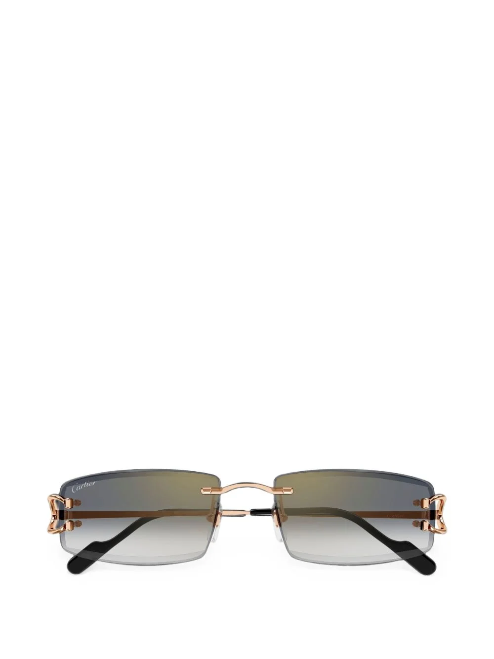 Cartier rimless rectangle-frame sunglasses - CT0465S009 | REVERSIBLE