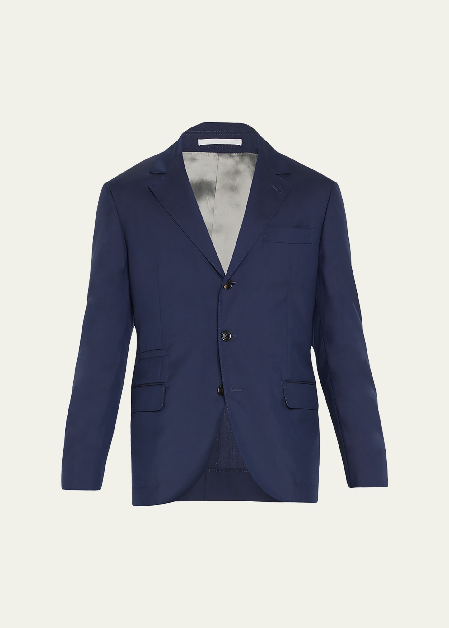 Men's Wool Three-Button Two-Piece Suit - 1