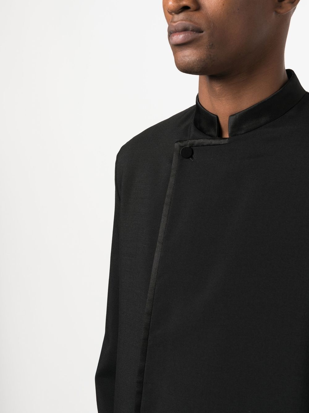 stand-up collar long coat - 5