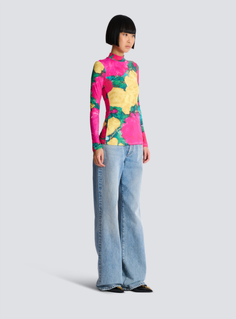 Printed high-neck top 3