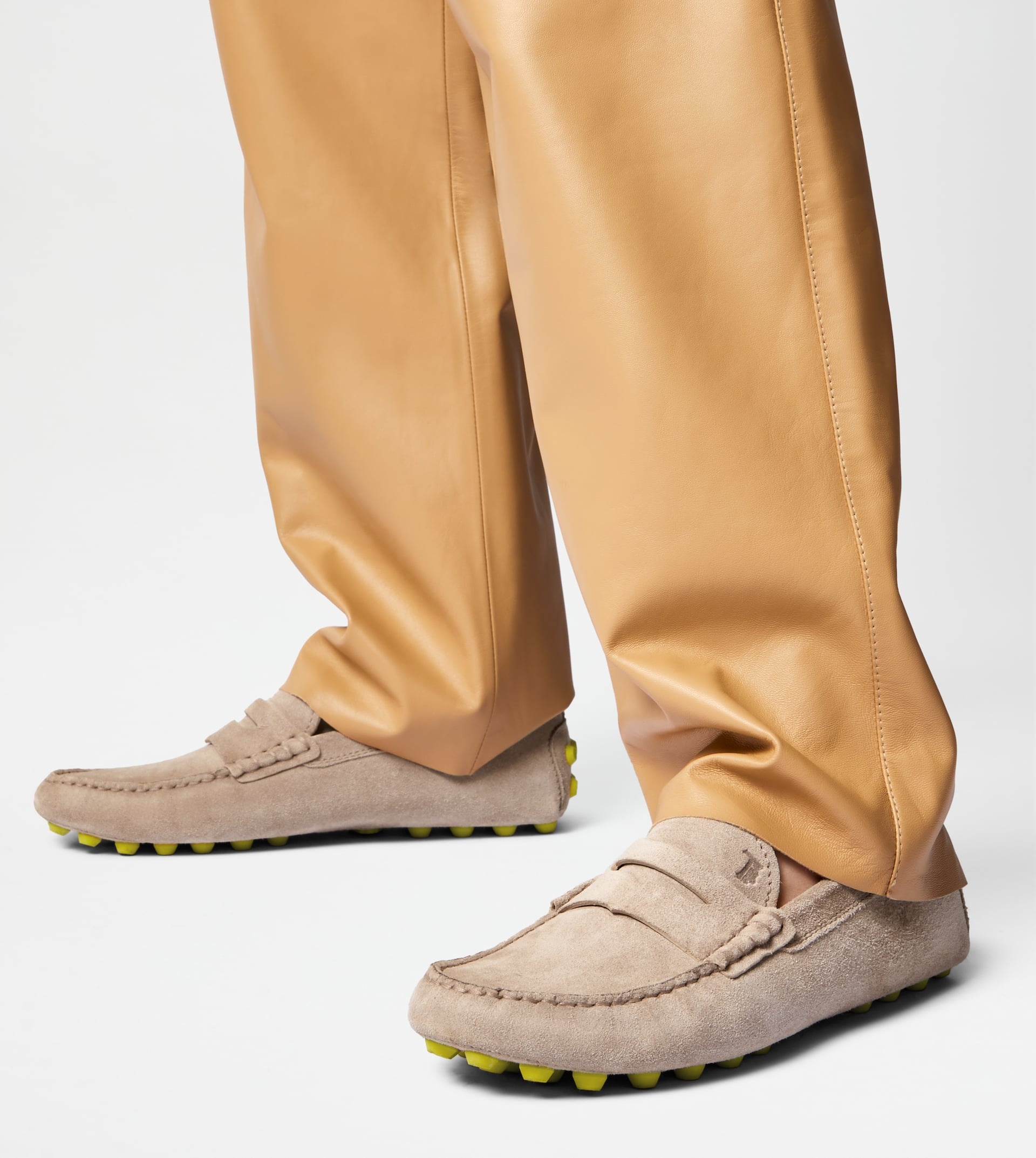 TOD'S GOMMINO BUBBLE IN SUEDE - YELLOW, PINK - 7