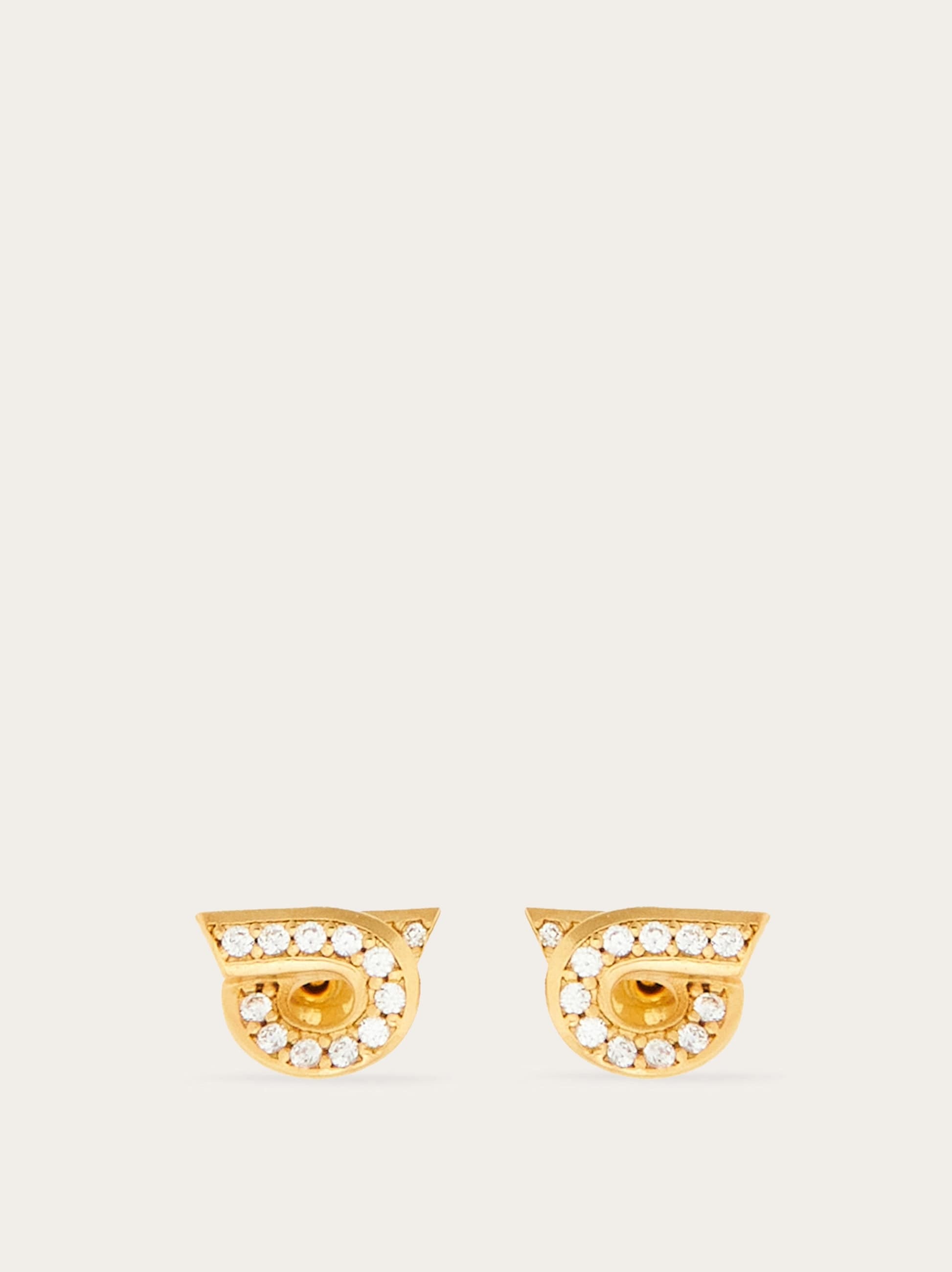 Gancini earrings with rhinestones - size 10 - 1