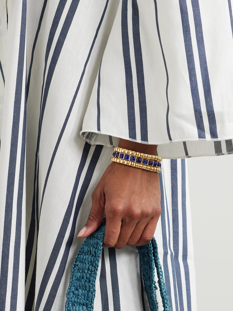 ROXANNE ASSOULIN The Puffy Stud Set Of Three Gold-tone Crystal Bracelets outlook