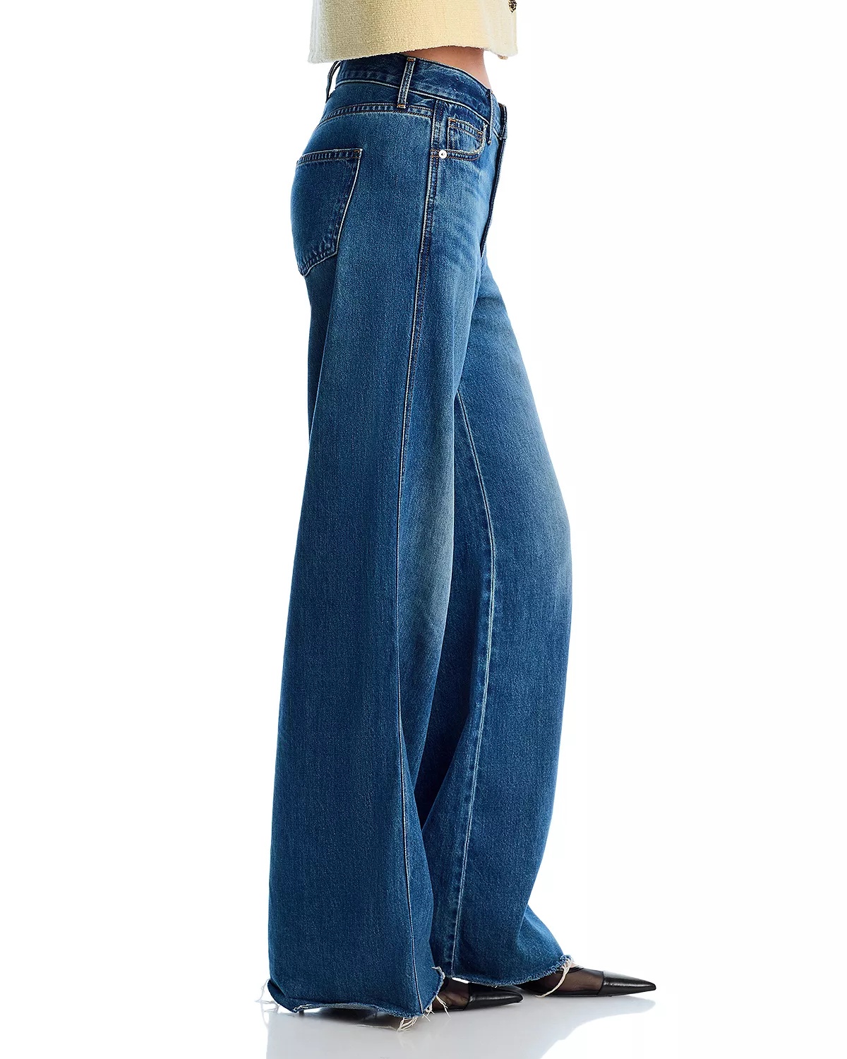 Kasey High Rise Wide Leg Jeans in Dusted Glare - 4