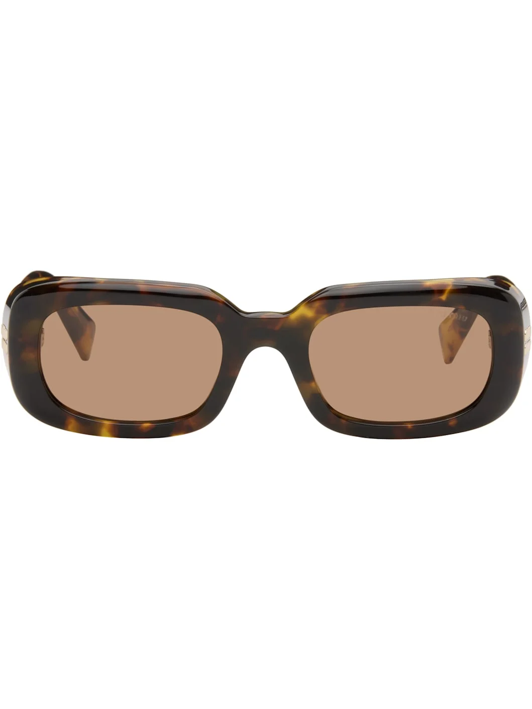 Brown Rectangular Sunglasses - 1