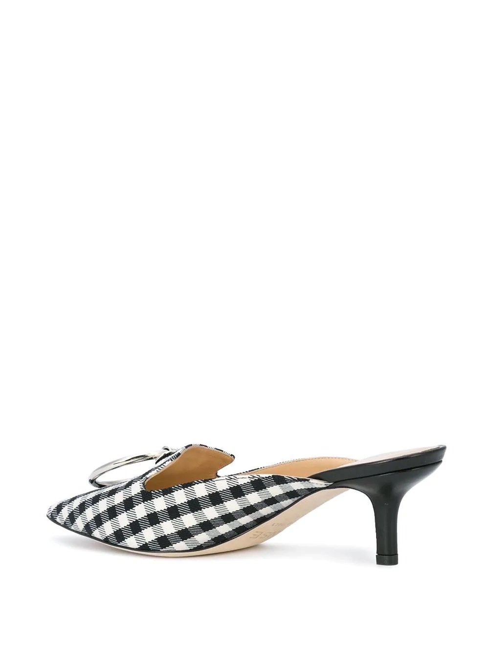 gingham plaid kitten mule - 3