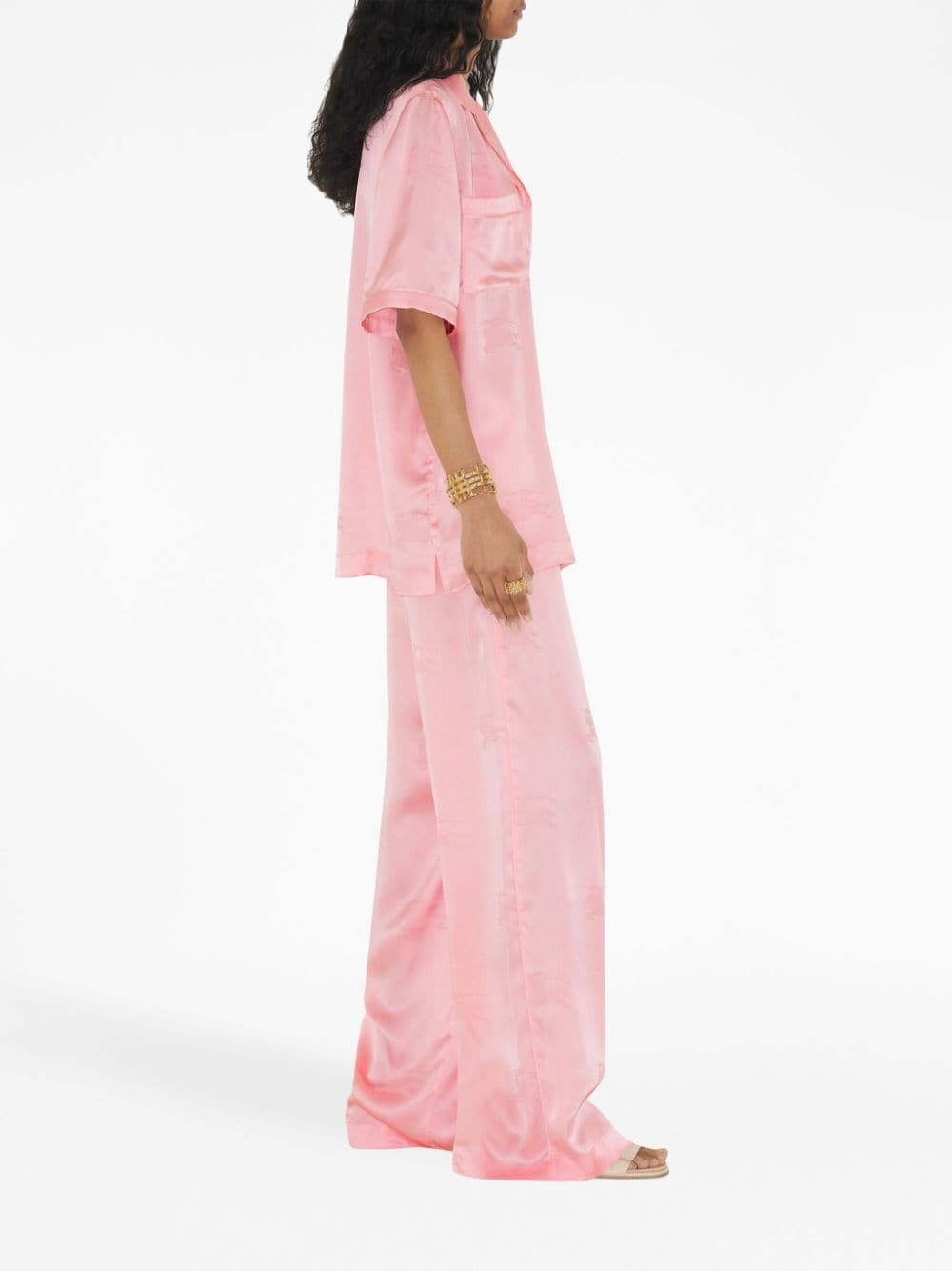 EKD jacquard wide-leg trousers - 3