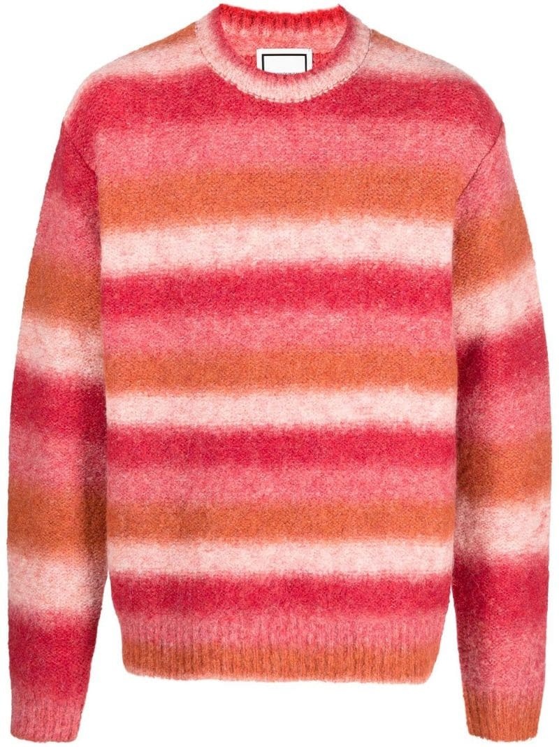 horizontal stripe knit jumper - 1