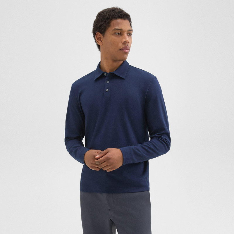 Long-Sleeve Polo Shirt in Cotton Jersey 2