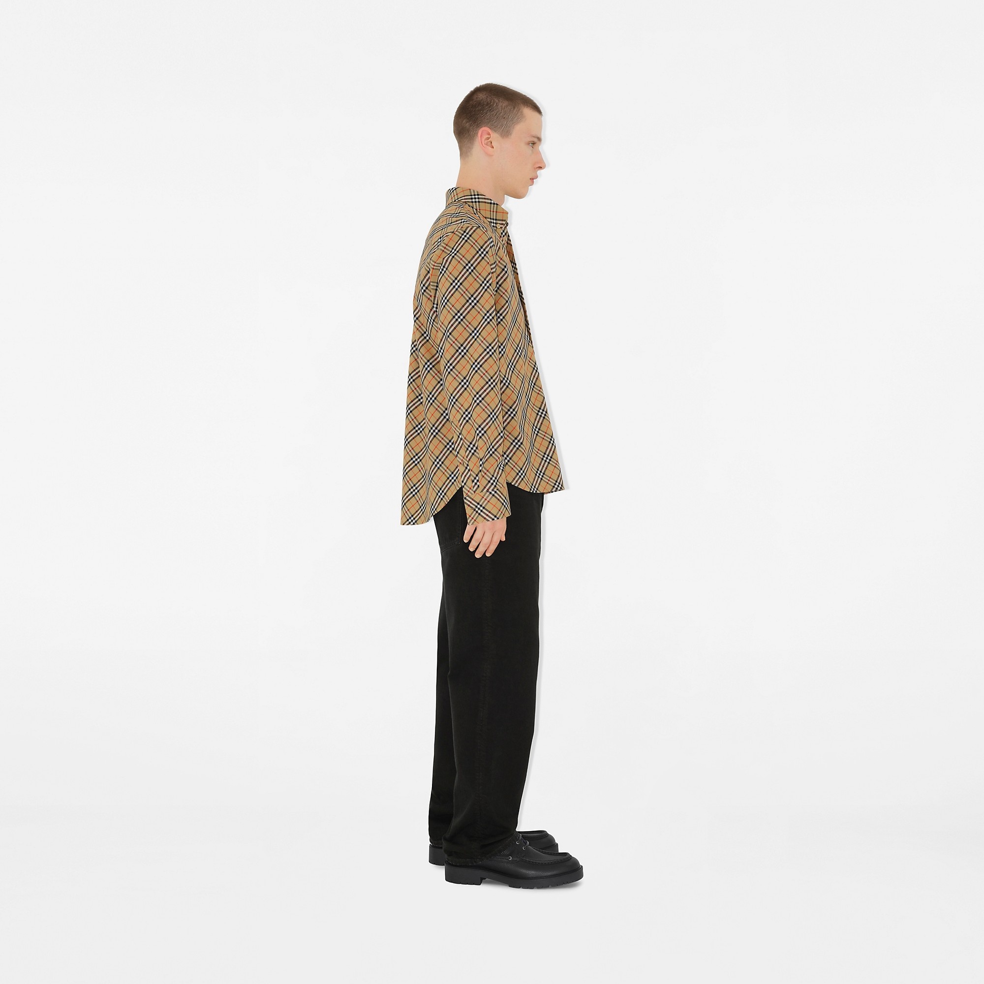 Relaxed Fit Check Cotton Shirt - 3