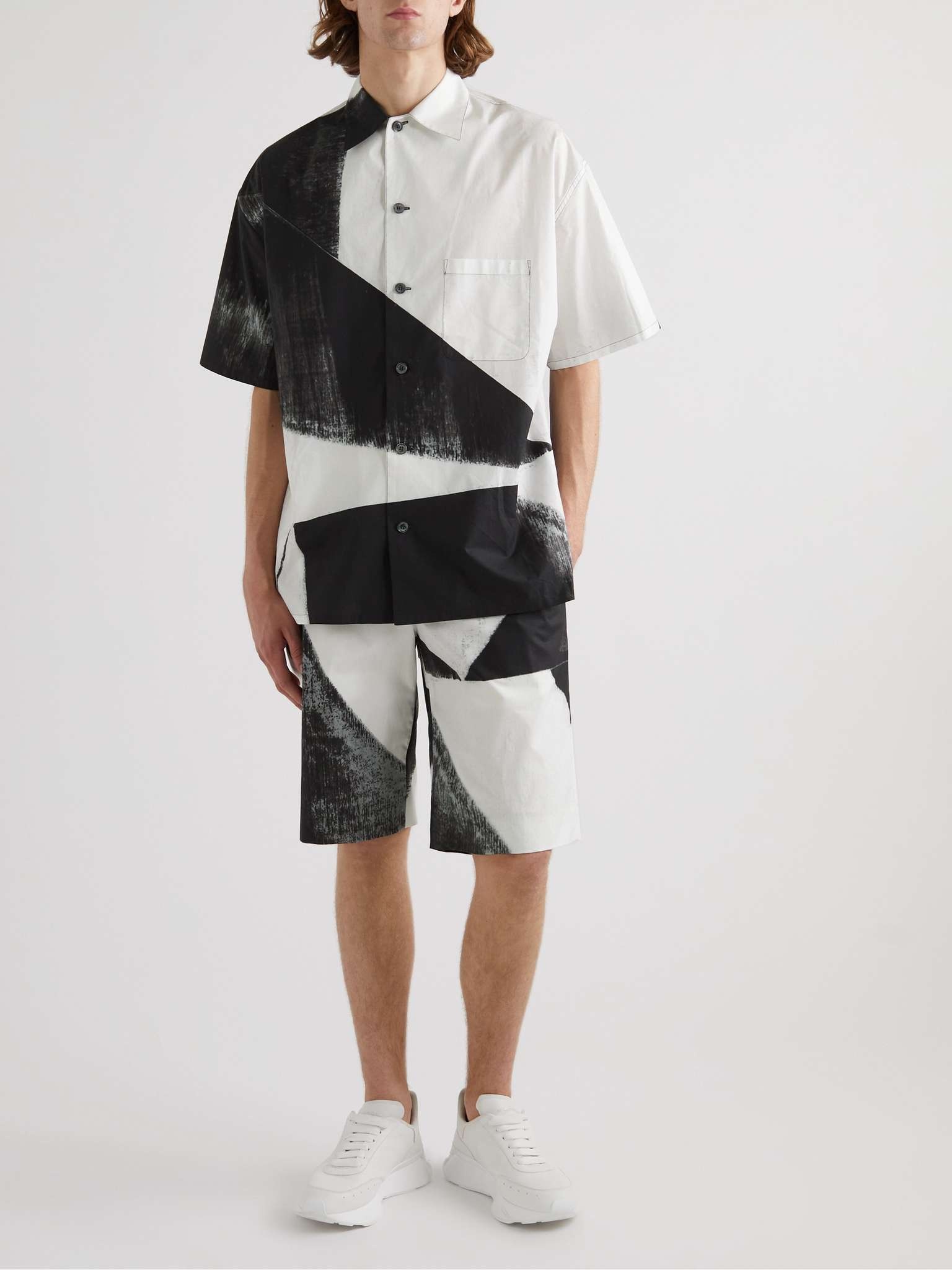 Straight-Leg Printed Cotton-Poplin Shorts - 2
