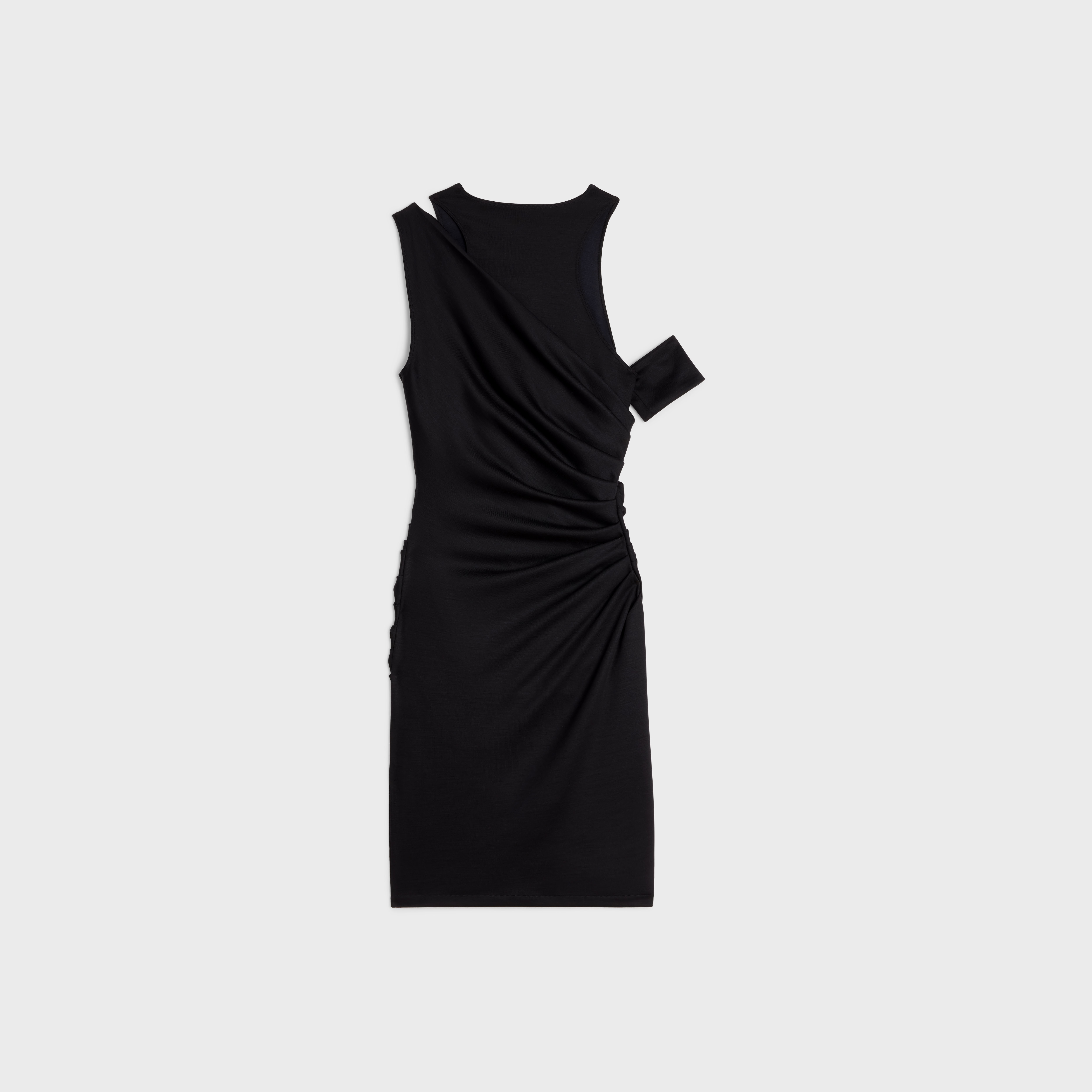 Lolita asymmetric dress in wool jersey - 2