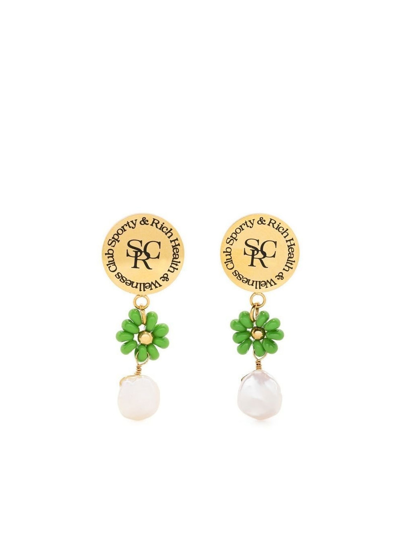 pearl resin drop earrings 1