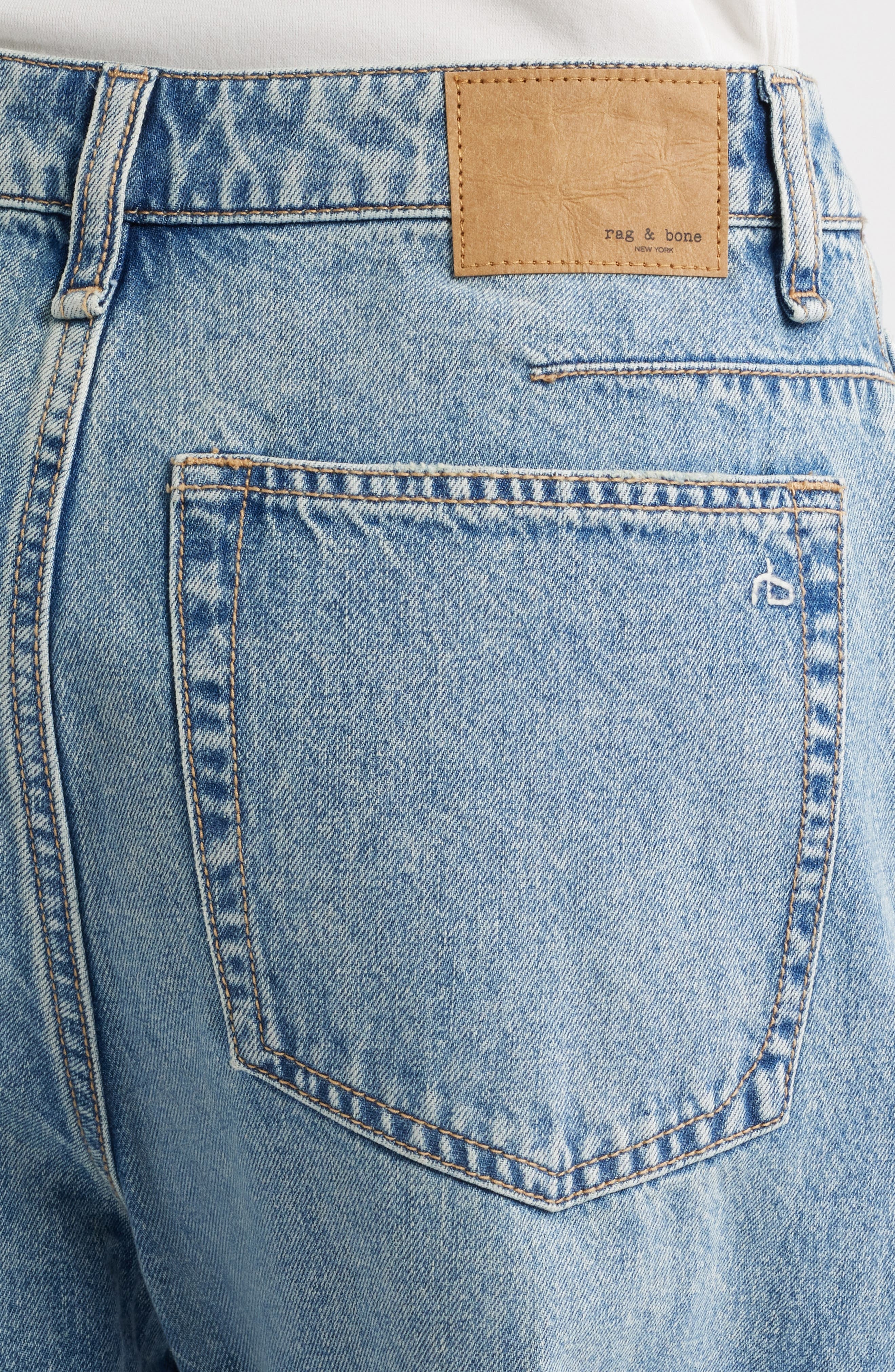 rag & bone Charlie Super High Waist Crop Barrel Jeans in Arlo at Nordstrom - 4