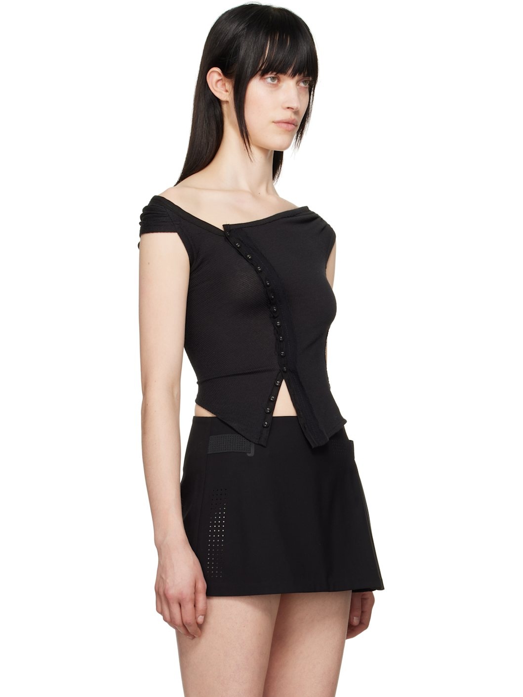 SSENSE Exclusive Black Cross Stitch Top - 2