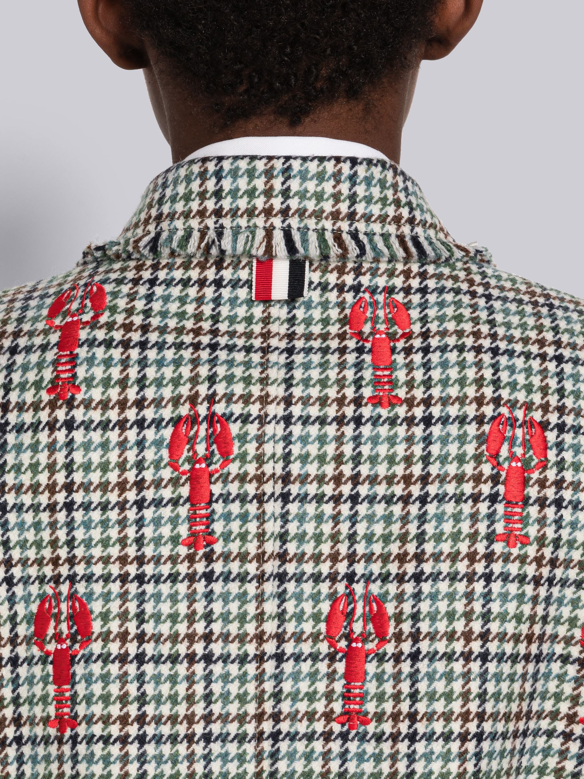 Houndstooth Sleeveless Lobster Sack Sport Coat - 5