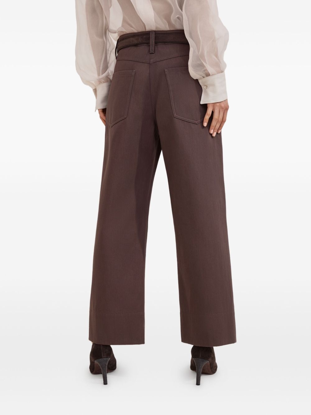 pocketed cotton trousers - 4