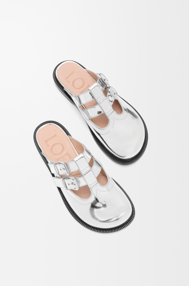 Campo Mary Jane mule in metallic calfskin 4