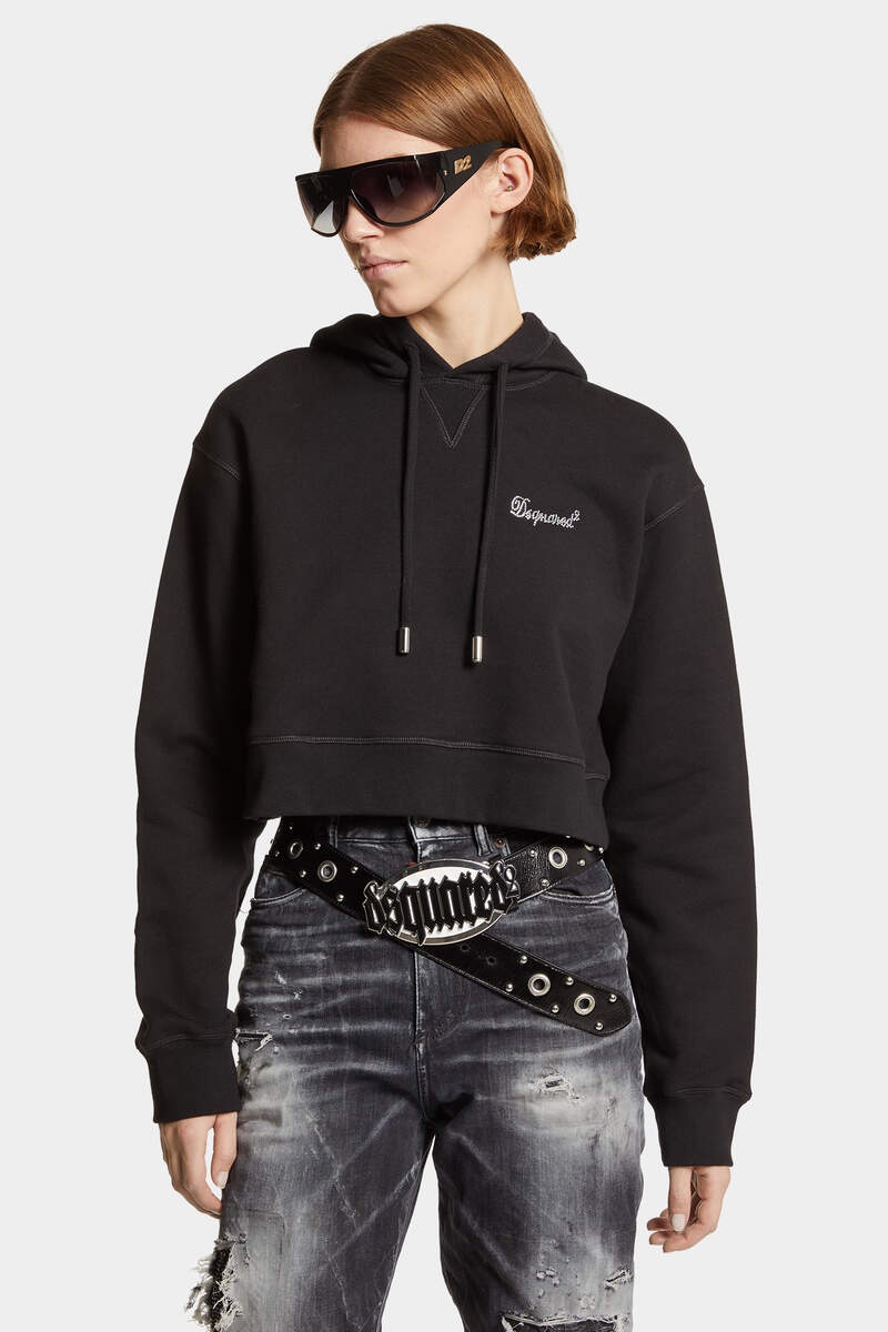 LOGOED CROPPED HOODIE SWEATSHIRT - 3