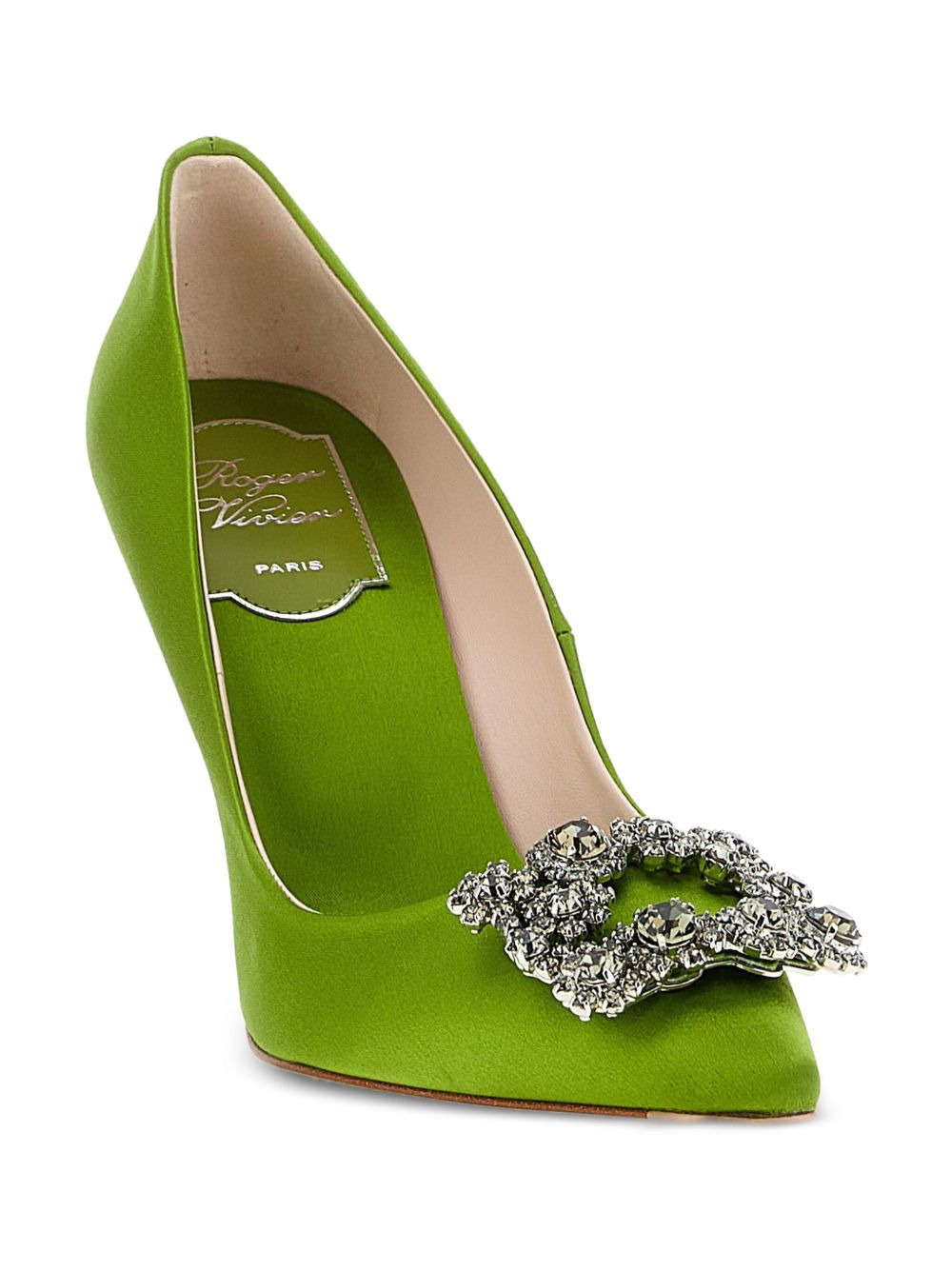 100mm flower-strass heeled pumps - 2