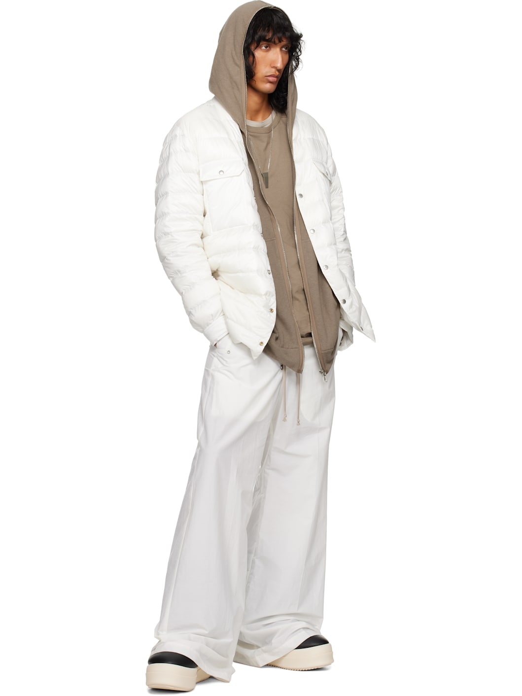 Moncler + Rick Owens Off-White Outershirt Jacket - 5