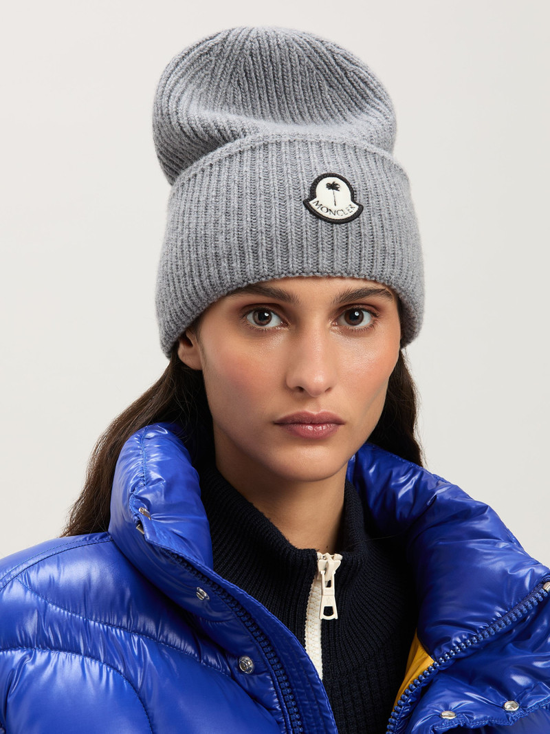 Palm Angels PAxMoncler ribbed beanie outlook