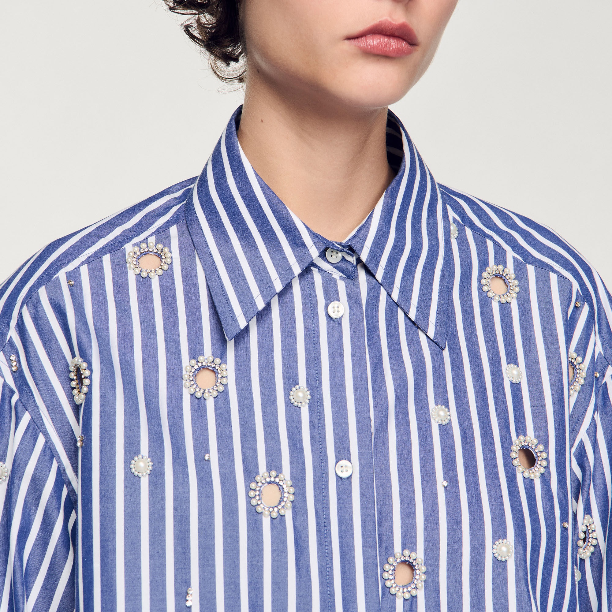 BEADED STRIPED SHIRT - 3