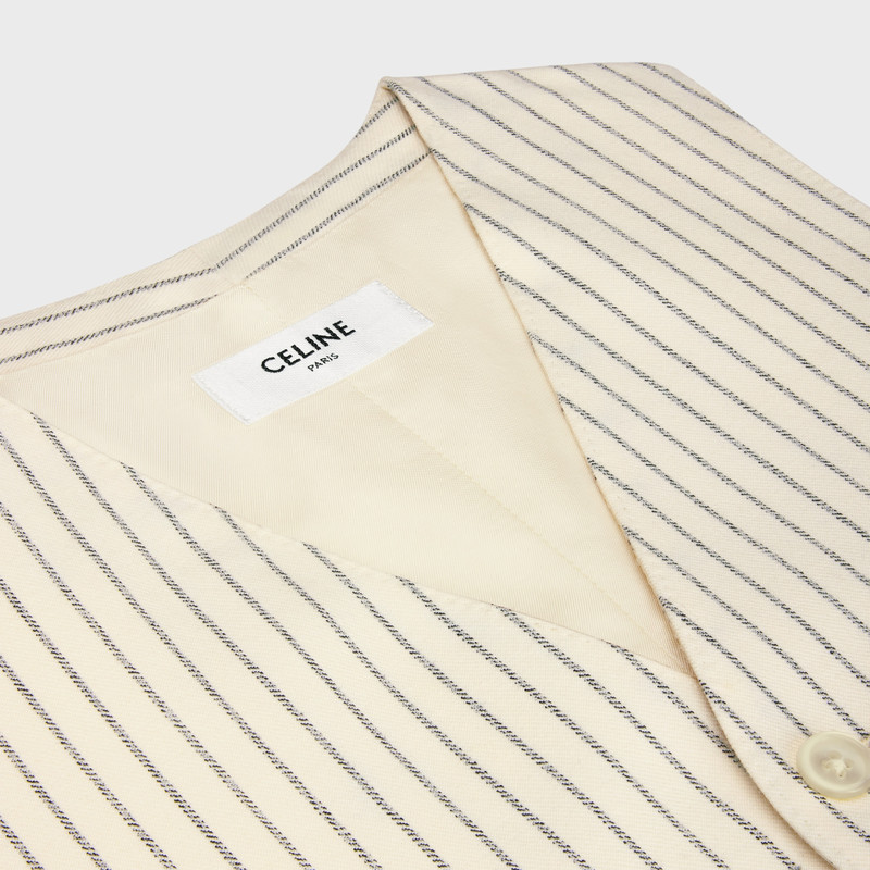 vest in striped wool gabardine 3