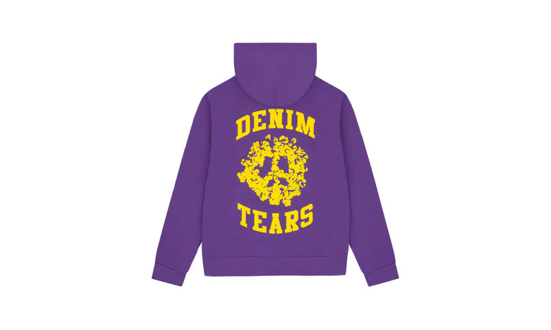DENIM TEARS Denim University Zip Hoodie "Purple" outlook